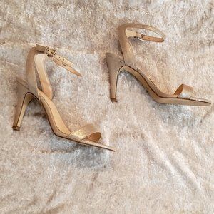 Nine West Gold Strappy Heels 7.5
